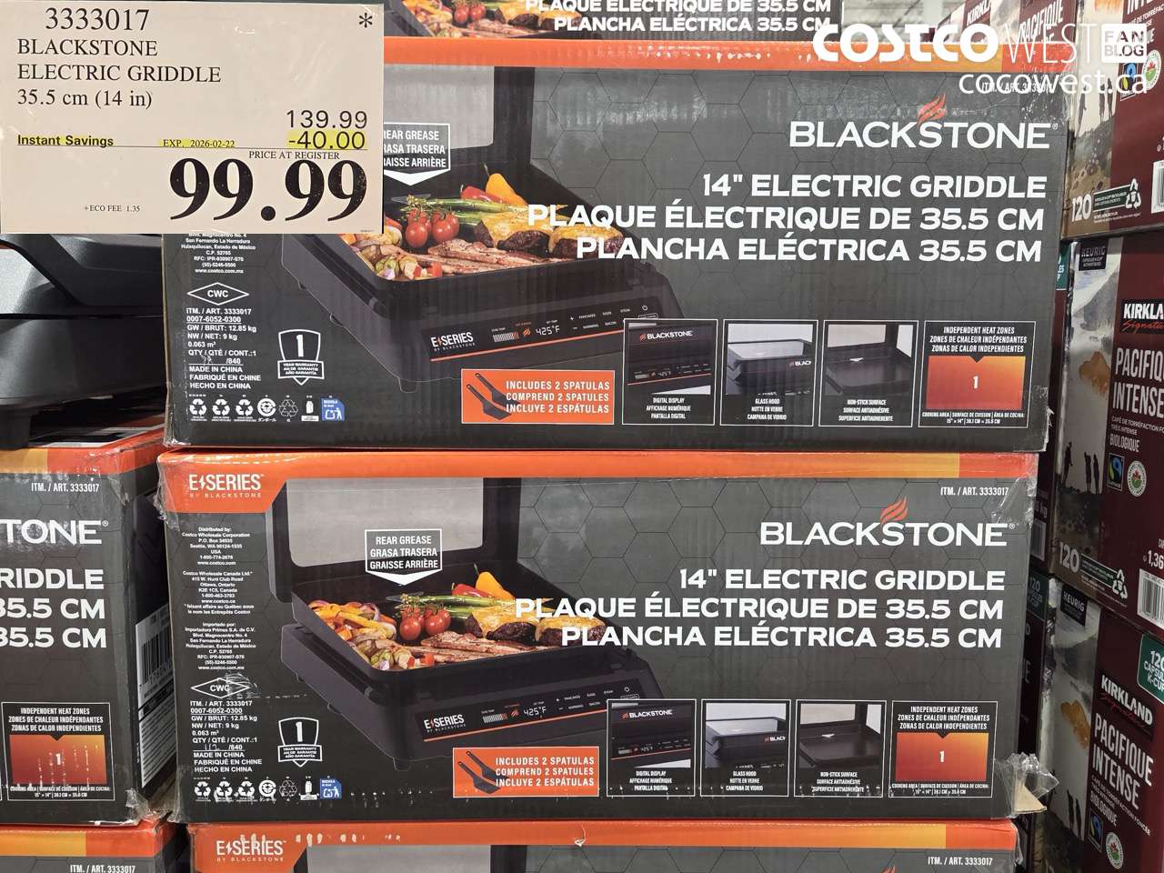3333017 BLACKSTONE ELECTRIC GRIDDLE 35.5 cm (14 in) ($40.00 INSTANT SAVINGS EXPIRES ON 2026-02-22) $99.99