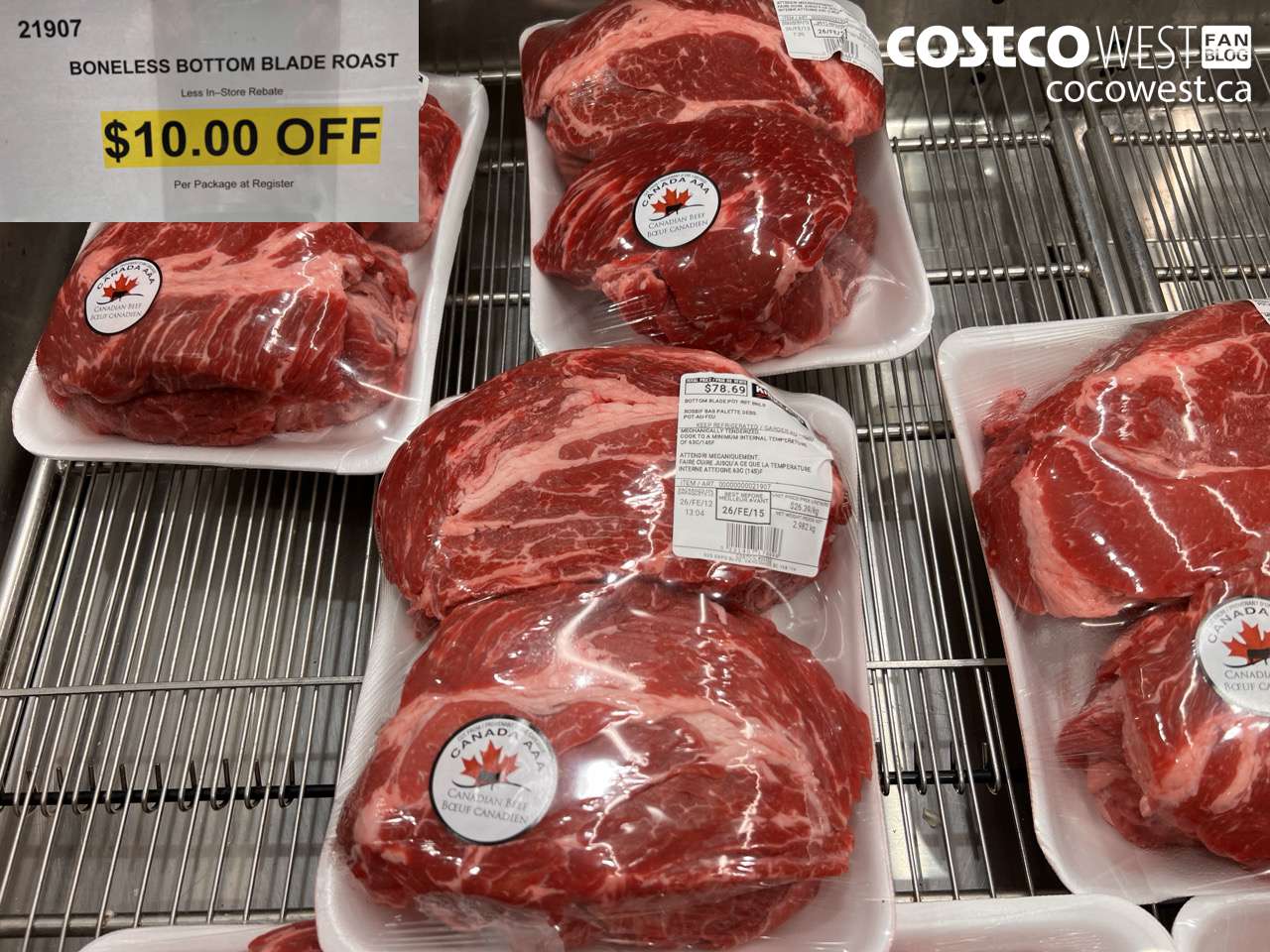 21907 BONELESS BOTTOM BLADE ROAST ($10.00 INSTANT SAVINGS)