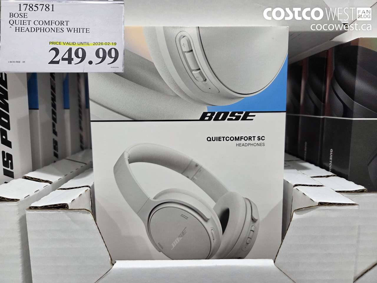 1785781 BOSE QUIET COMFORT HEADPHONES WHITE (EXPIRES ON 2026-02-19) $249.99