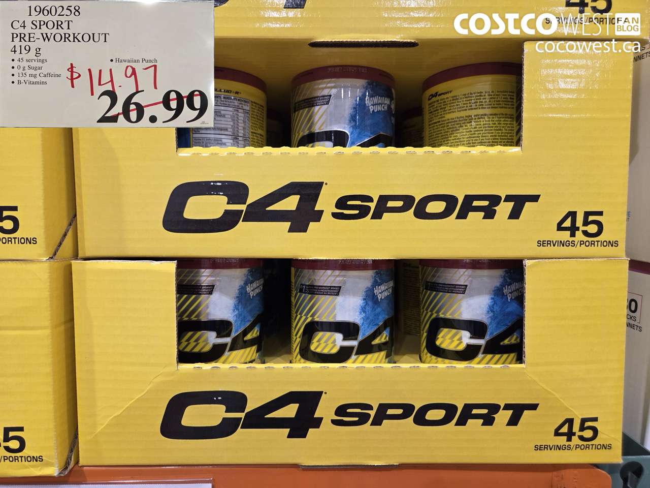 1960258 C4 SPORT PRE-WORKOUT 419 G $14.97