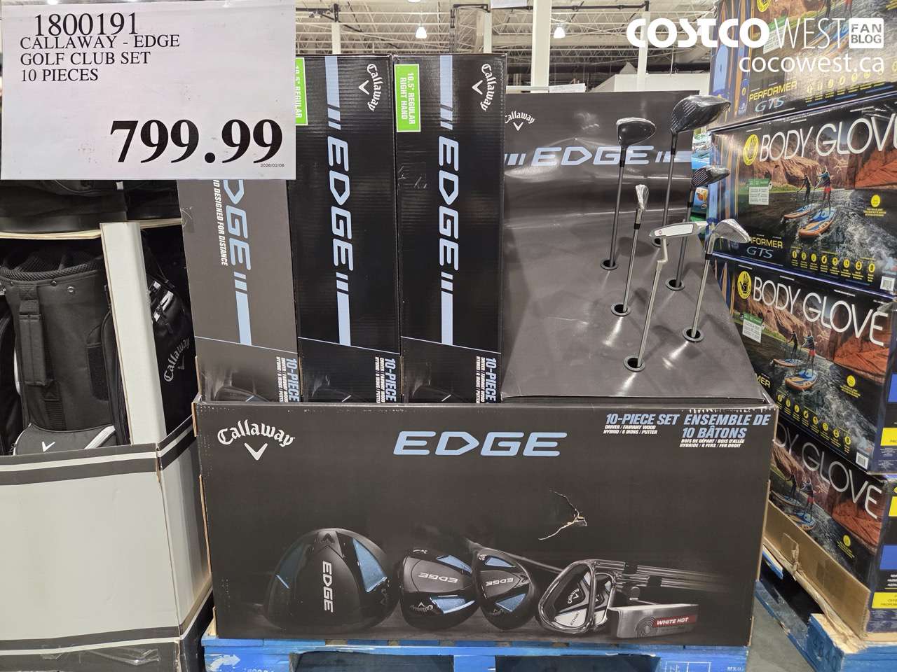 1800191 CALLAWAY - EDGE GOLF CLUB SET 10 PIECES $799.99