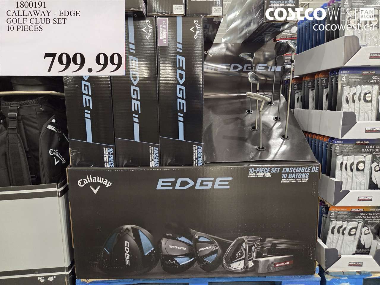 1800191 CALLAWAY - EDGE GOLF CLUB SET 10 PIECES $799.99