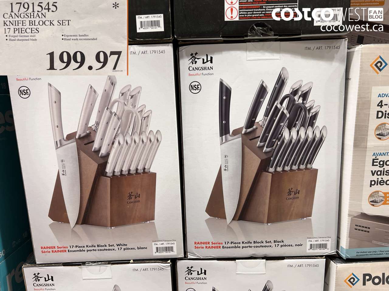 1791545 CANGSHAN KNIFE BLOCK SET 17 PIECES $199.97