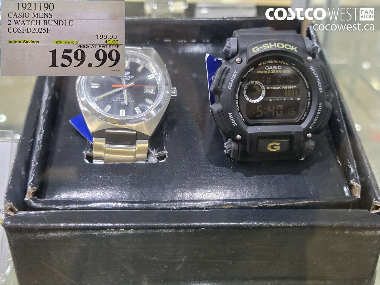 1921190 CASIO MENS 2 WATCH BUNDLE ($40.00 INSTANT SAVINGS EXPIRES ON 2026-02-15) $159.99