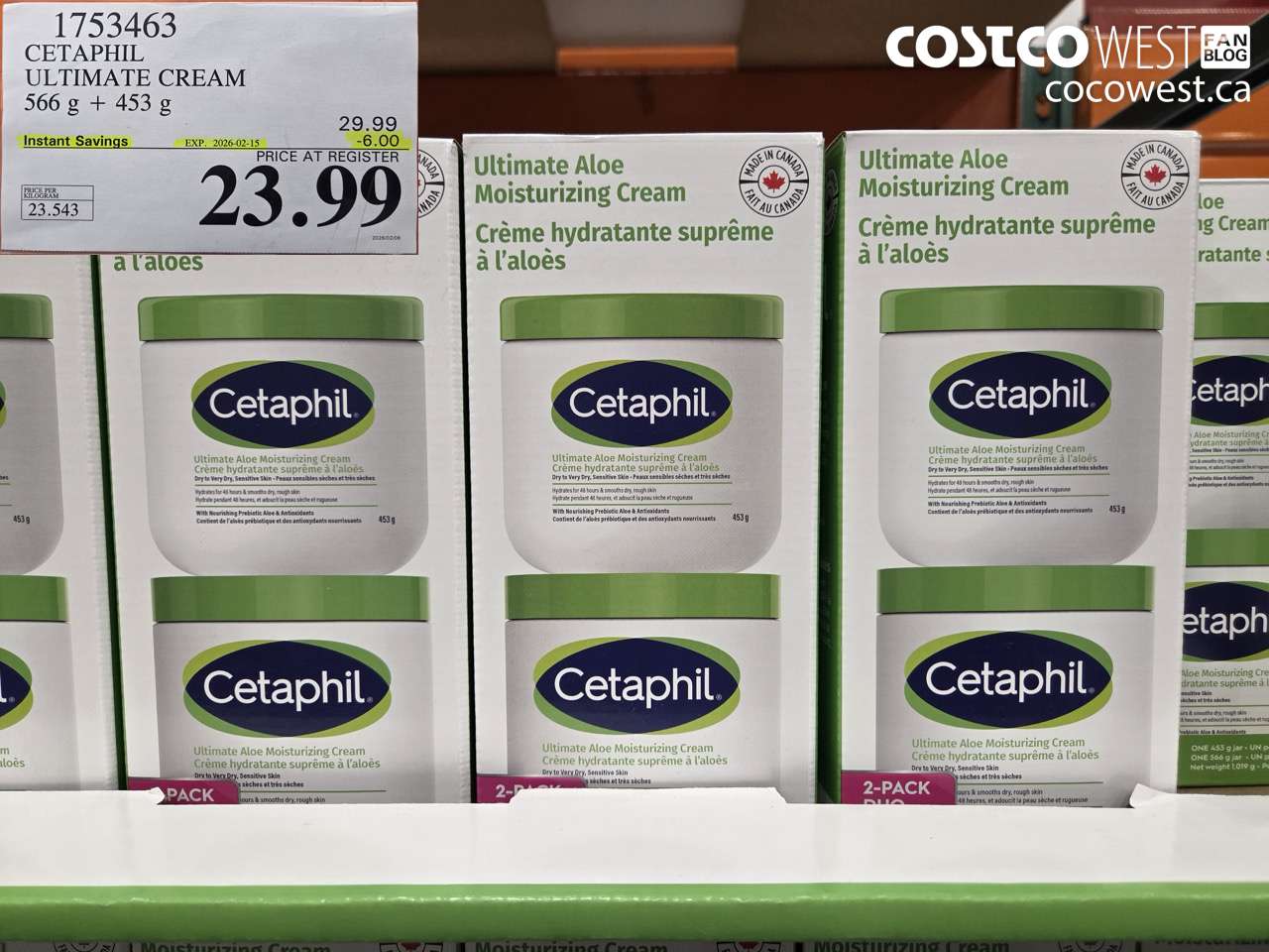 1735463 CETAPHIL ULTIMATE CREAM 566 g + 453 g ($6.00 INSTANT SAVINGS EXPIRES ON 2026-02-15) $23.99