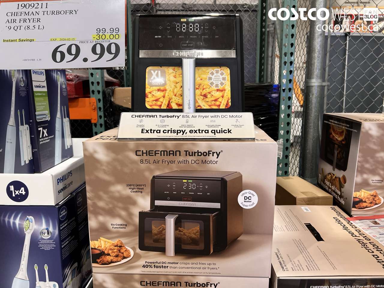 19092111 CHEFMAN TURBOFRY AIR FRYER 9 QT (8.5 L) ($30.00 INSTANT SAVINGS EXPIRES ON 2026-02-15) $69.99
