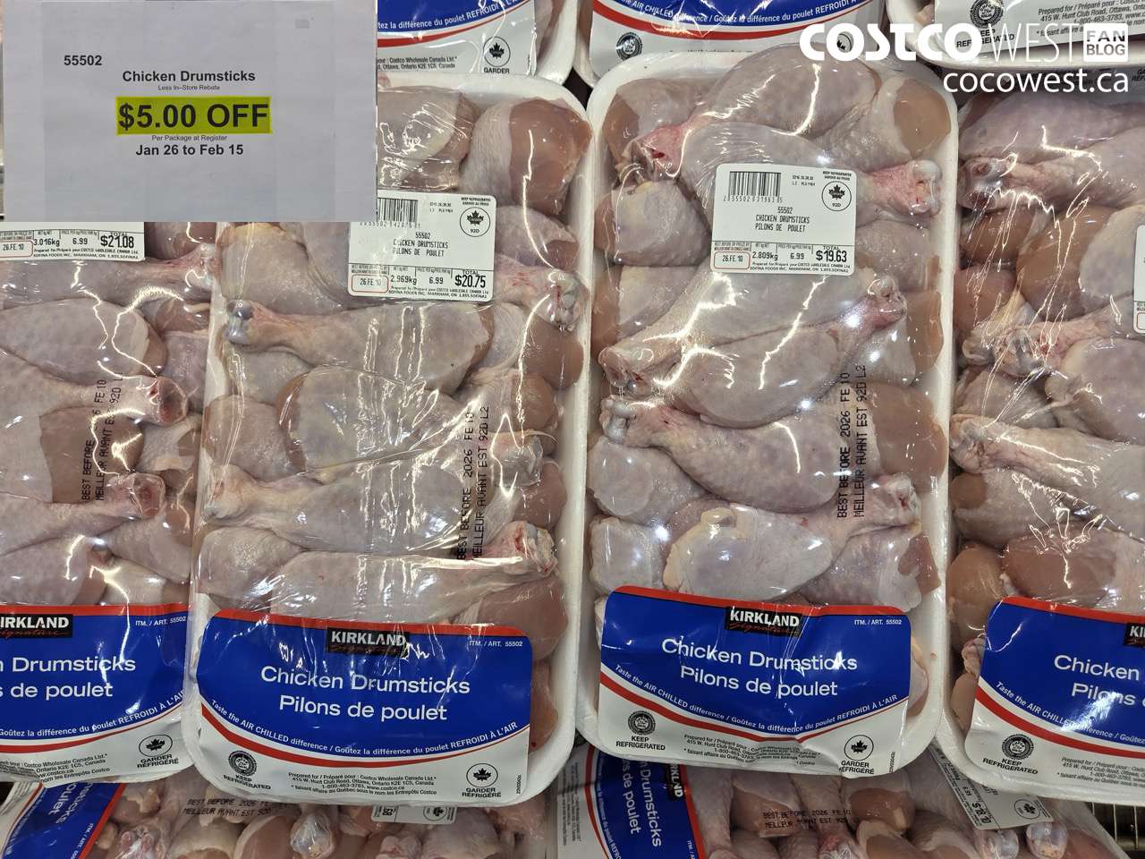 55502 CHICKEN DRUMSTICKS ($5.00 INSTANT SAVINGS)