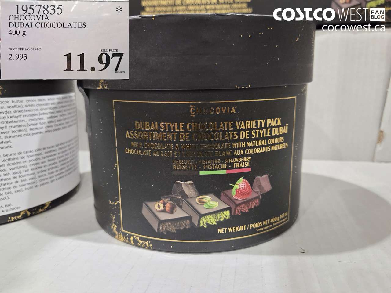 1957835 CHOCOVIA DUBAI CHOCOLATES 400 G $11.97