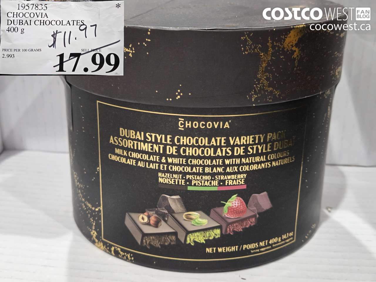 1957835 CHOCOVIA DUBAI CHOCOLATES 400 g $11.97