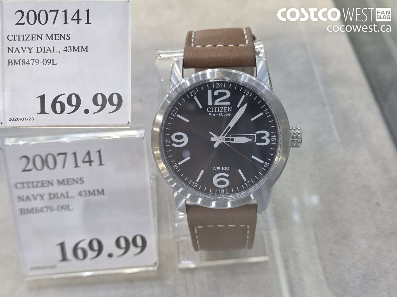 2007141 CITIZEN MENS NAVY DIAL, 43MM BM8479-09L $169.99