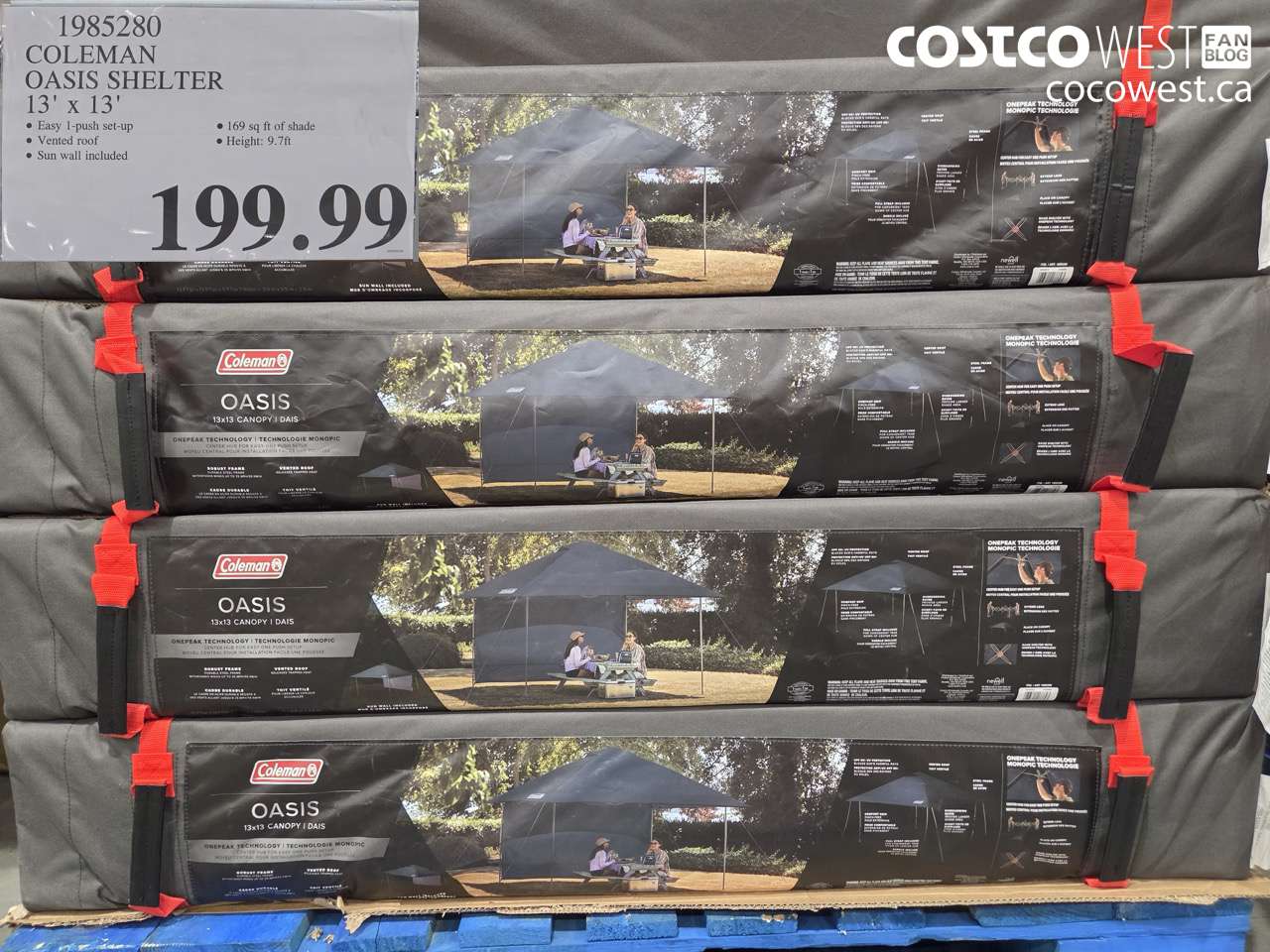 1985280 COLEMAN OASIS SHELTER 13' x 13' $199.99