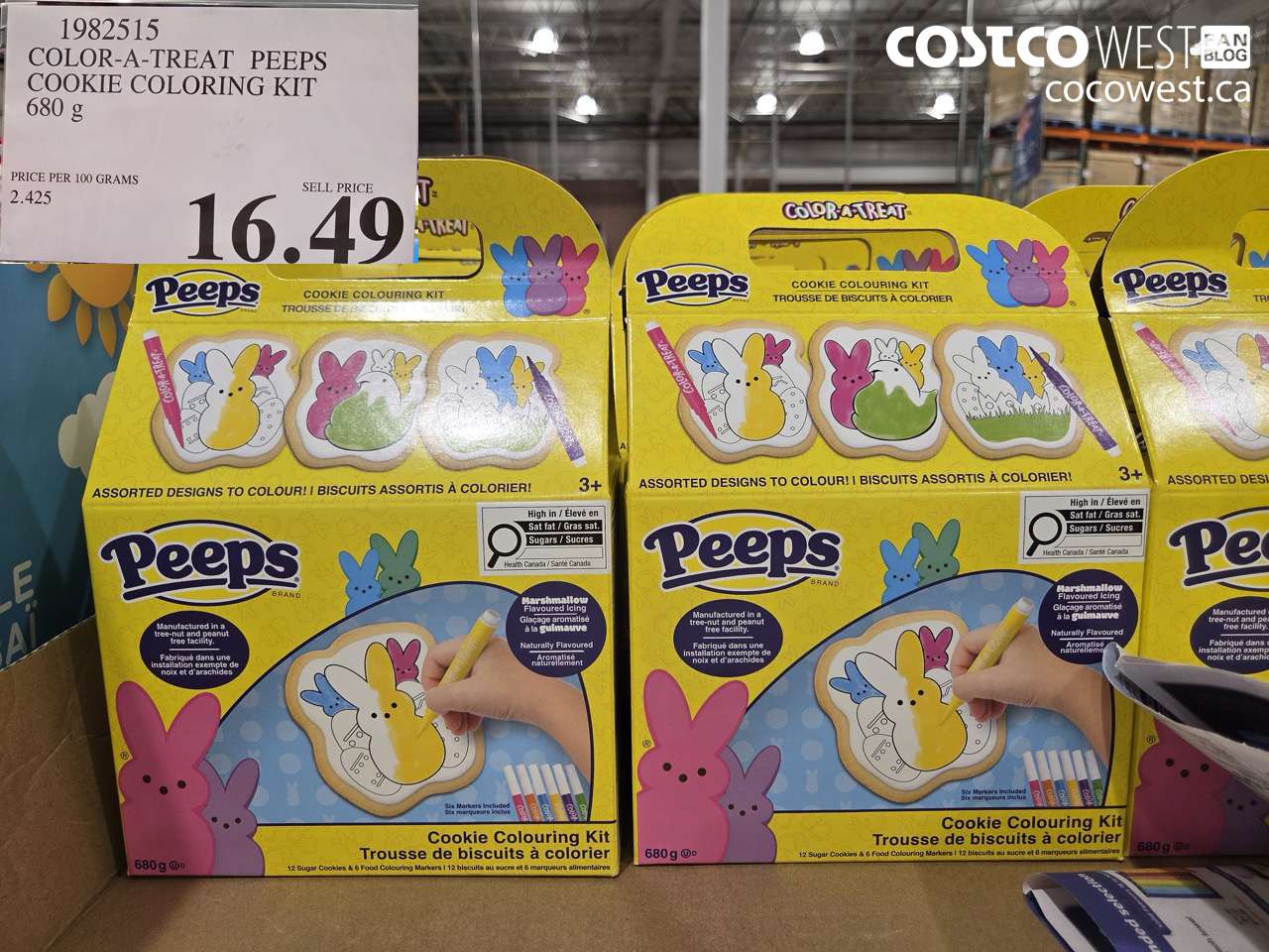 1982515 COLOR-A-TREAT PEEPS COOKIE COLORING KIT 680 G $16.49