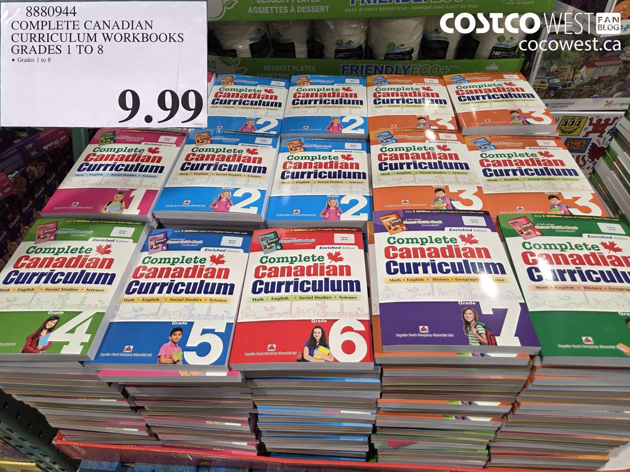 8880944 COMPLETE CANADIAN CURRICULUM WORKBOOKS GRADES 1 TO 8 $9.99