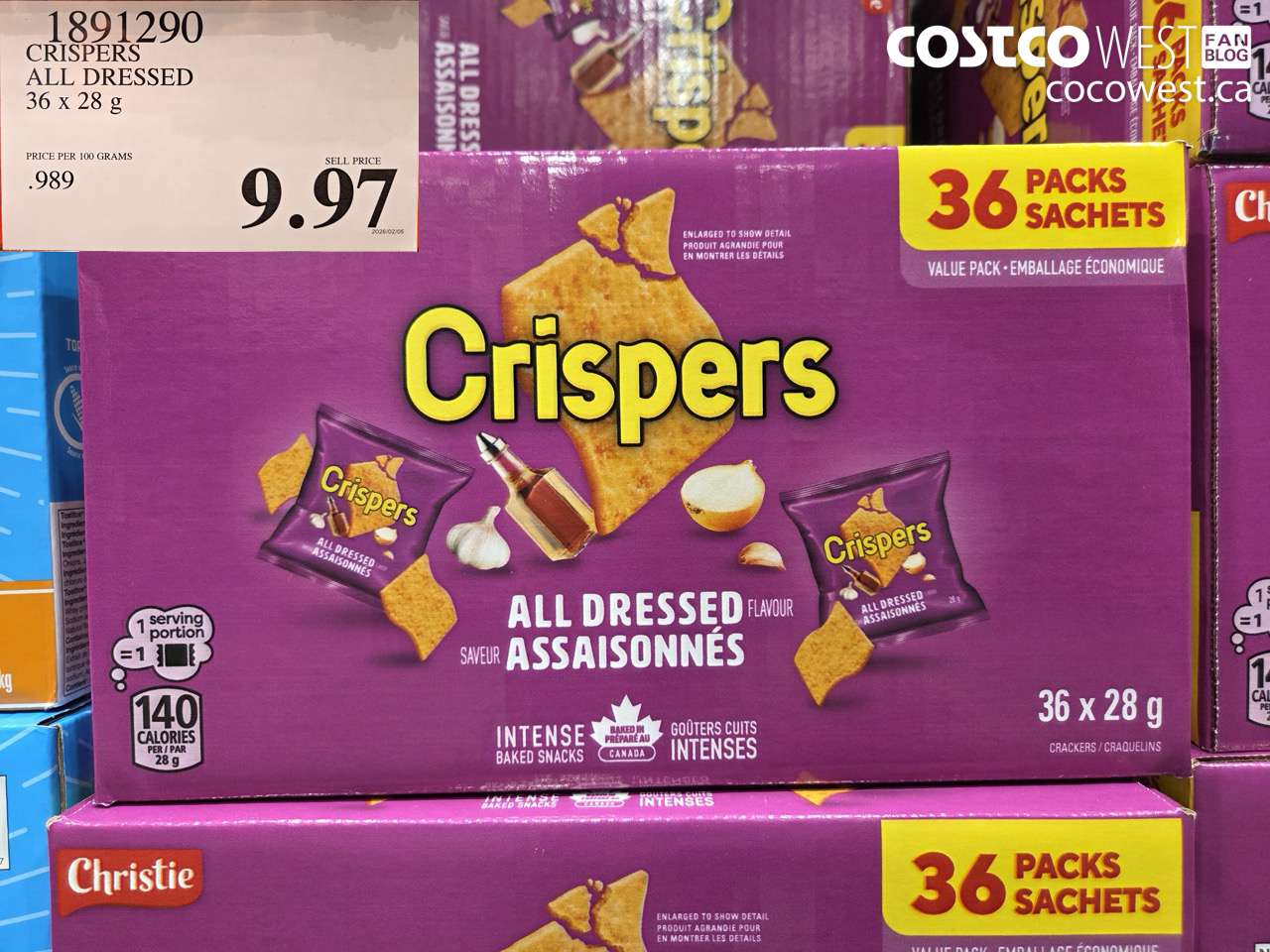 1891290 CRISPERS ALL DRESSED 36 x 28 g $9.97