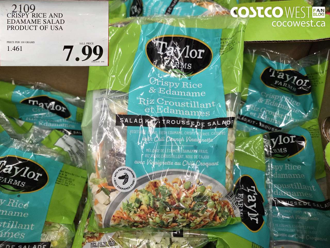 2109 CRISPY RICE AND EDAMAME SALAD PRODUCT OF USA $7.99