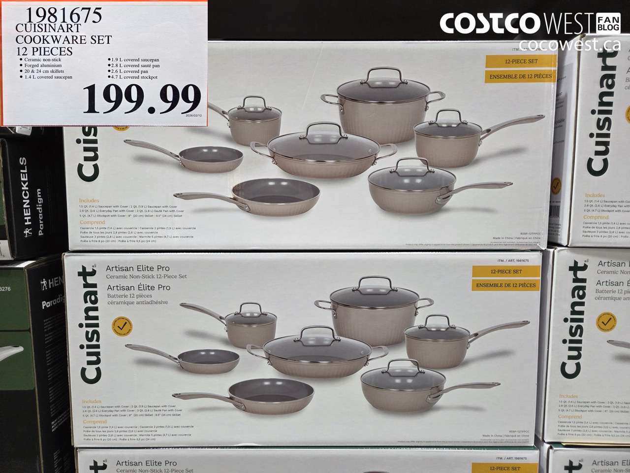 1981675 CUISNART COOKWARE SET 12 PIECES $199.99