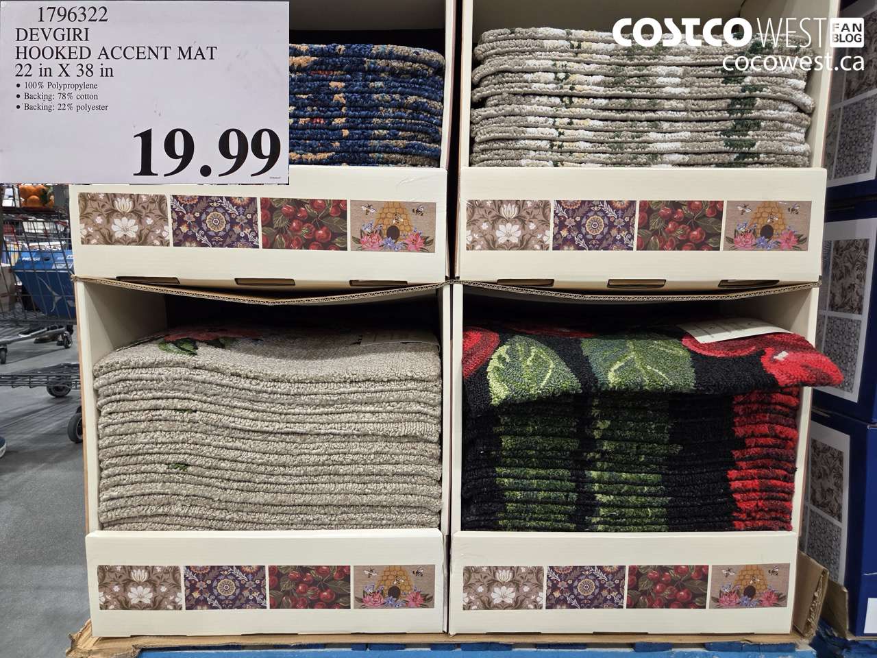 1796322 DEVGIRI HOOKED ACCENT MAT 22 IN X 38 IN $19.99