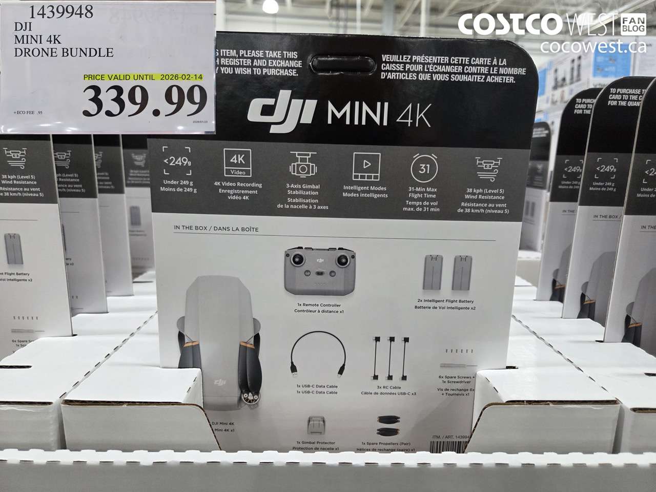 1439948 DJI MINI 4K DRONE BUNDLE (EXPIRES ON 2026-02-14) $339.99