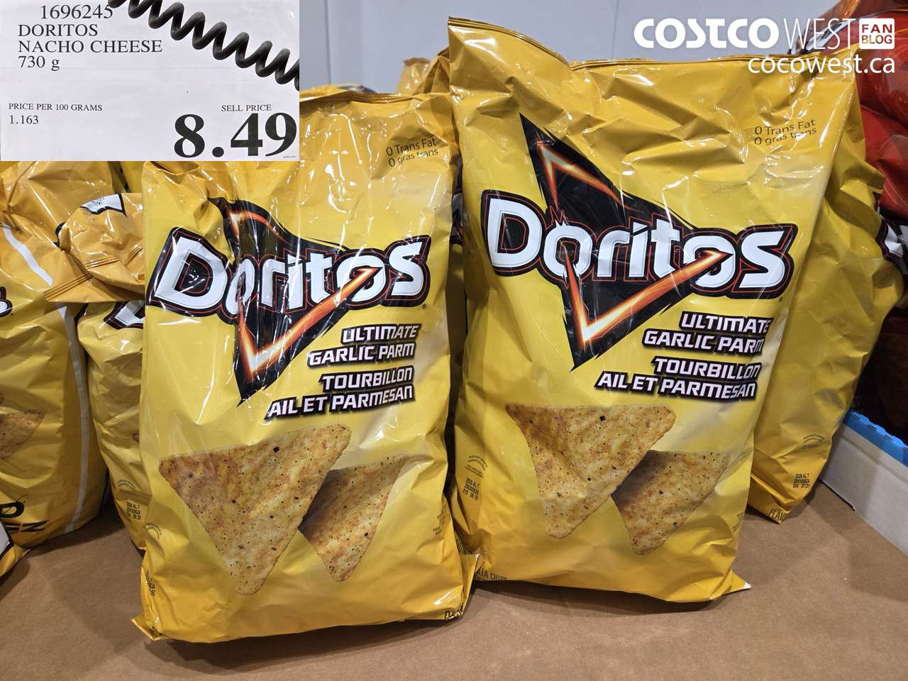 1696245 DORITOS NACHO CHEESE 730 g $8.49