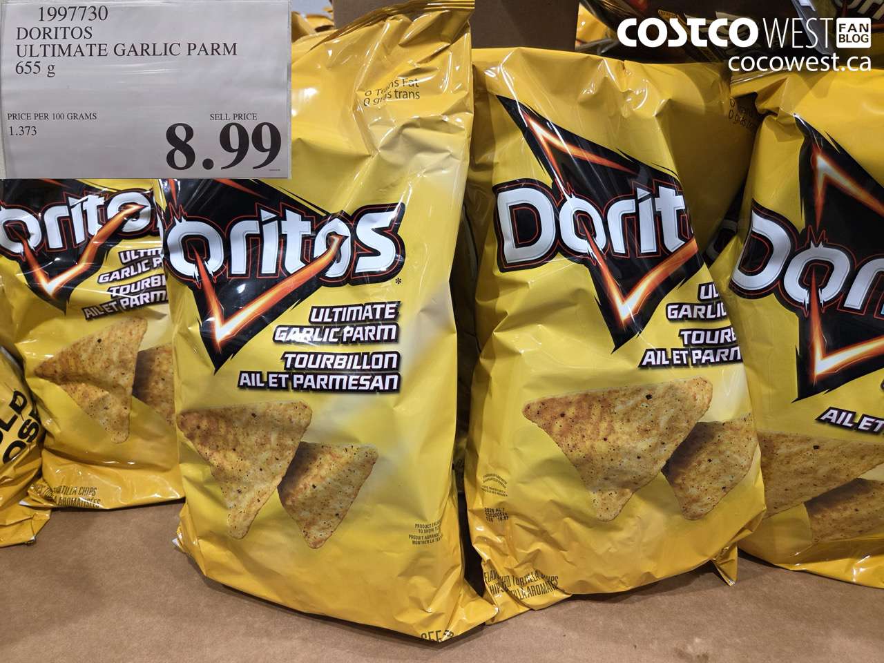 1997730 DORITOS ULTIMATE GARLIC PARM 655 g $8.99
