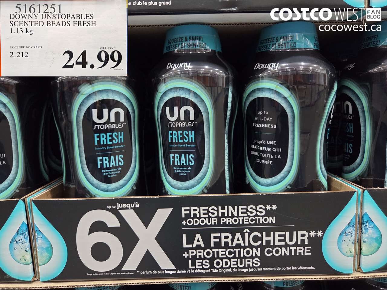 5161251 DOWNY UNSTOPABLES SCENTED BEADS FRESH 1.13 kg $24.99