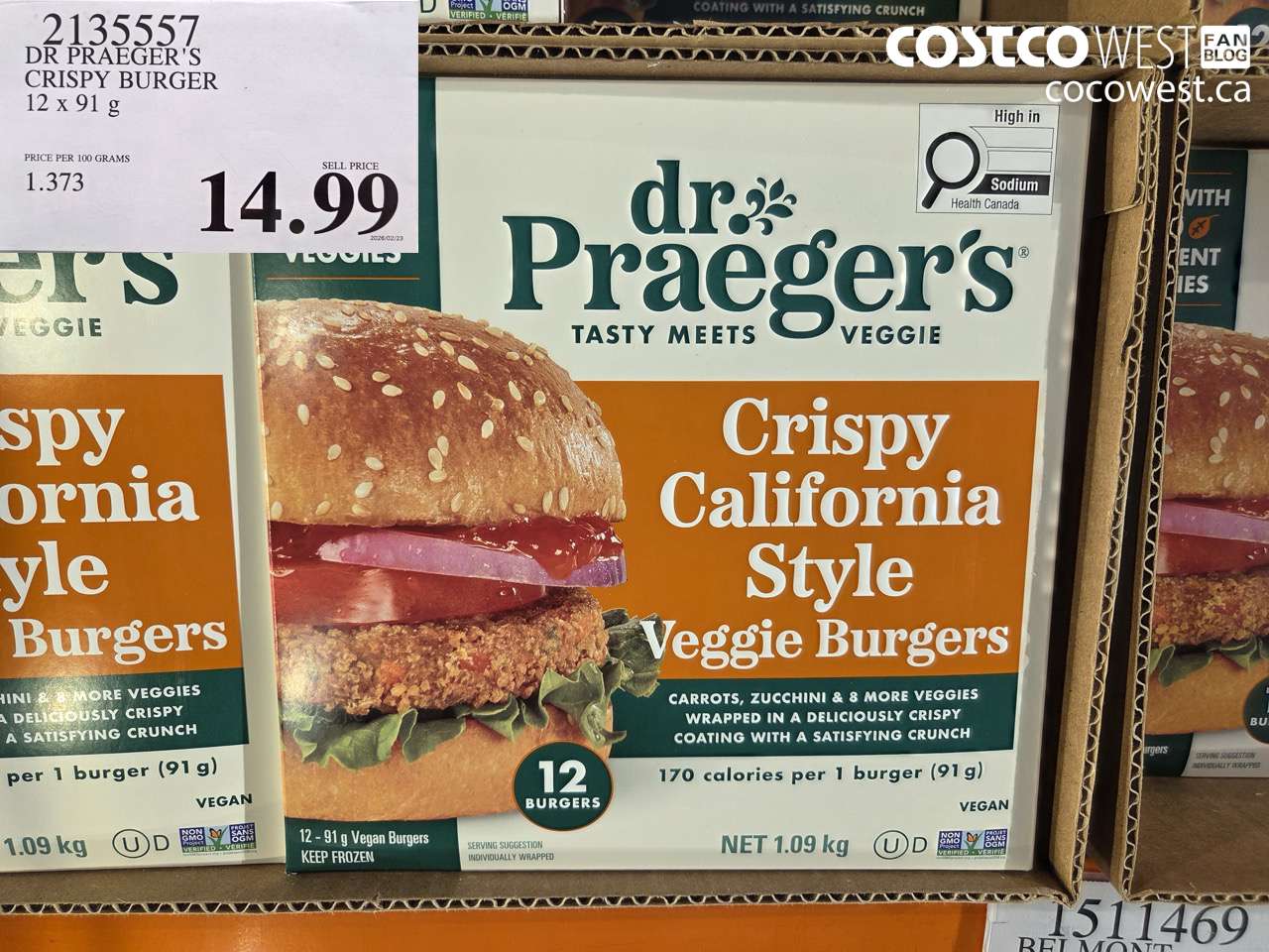 2135357 DR PRAEGER'S CRISPY BURGER 12 X 91 G $14.99