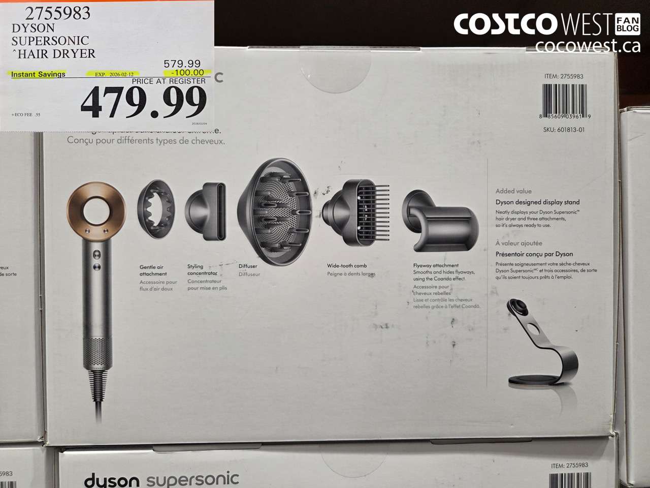 2755983 DYSON SUPERSONIC HAIR DRYER ($100.00 INSTANT SAVINGS EXPIRES ON 2026-02-12) $479.99