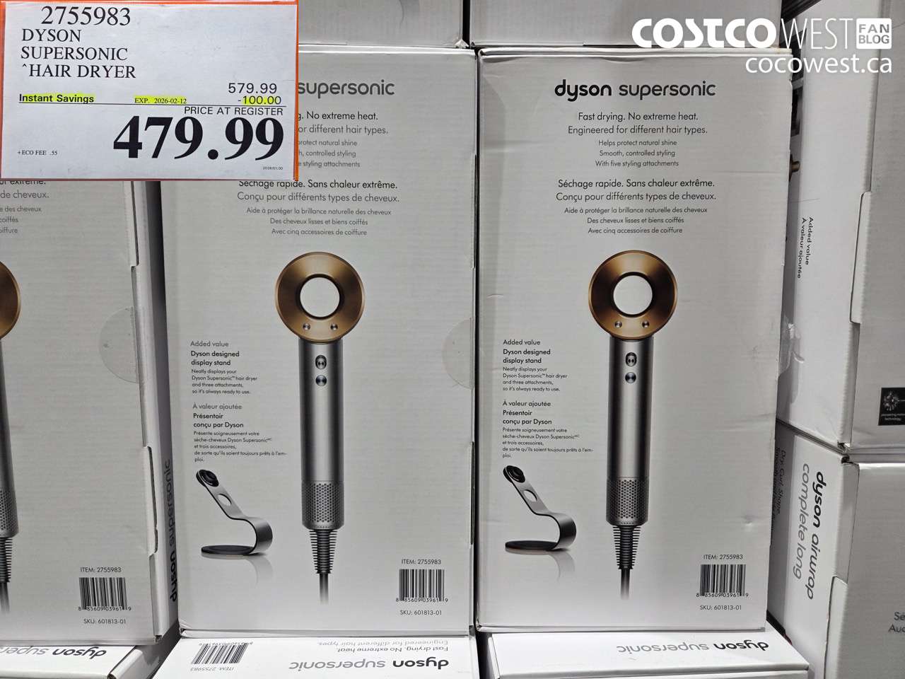 2755983 DYSON SUPERSONIC HAIR DRYER ($100.00 INSTANT SAVINGS EXPIRES ON 2026-02-12) $479.99