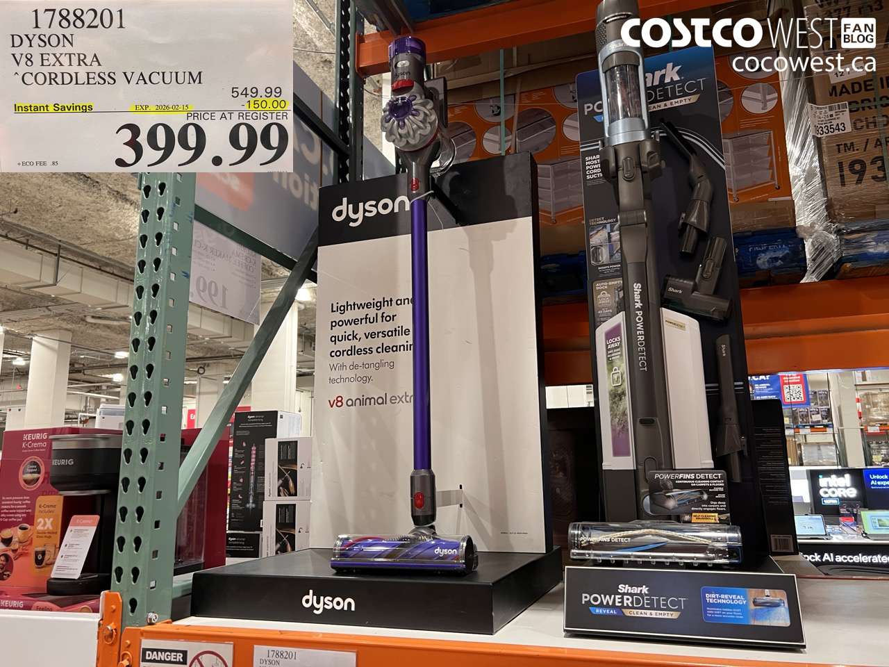 1788201 DYSON V8 EXTRA CORDLESS VACUUM ($150.00 INSTANT SAVINGS EXPIRES ON 2026-02-15) $399.99