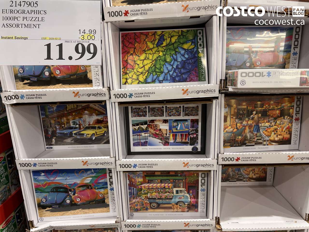 2147905 EUROGRAPHICS 1000PC PUZZLE ASSORTMENT ($3.00 INSTANT SAVINGS EXPIRES ON 2026-02-22) $11.99