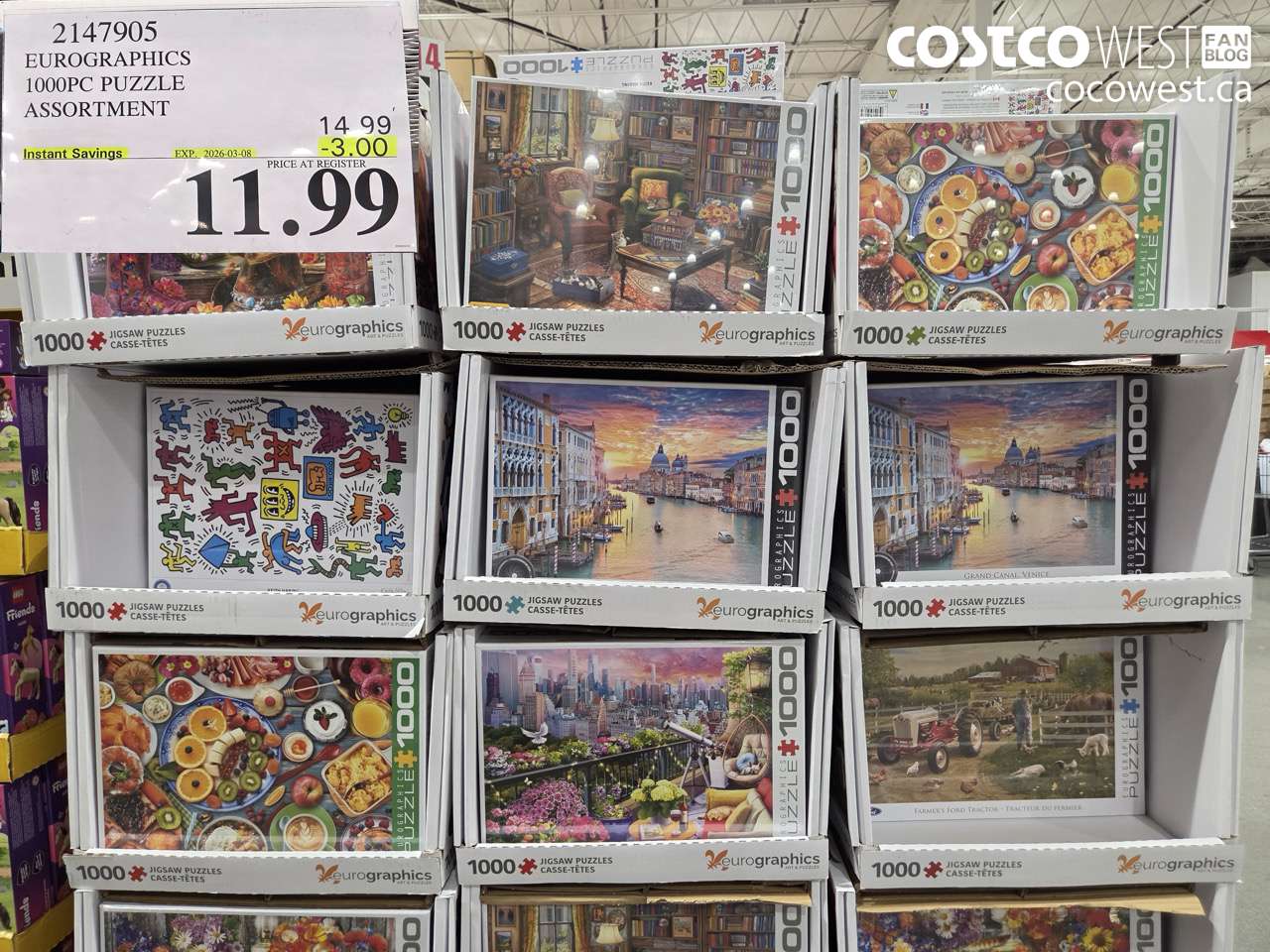 2147905 EUROGRAPHICS 1000PC PUZZLE ASSORTMENT ($3.00 INSTANT SAVINGS EXPIRES ON 2026-03-08) $11.99