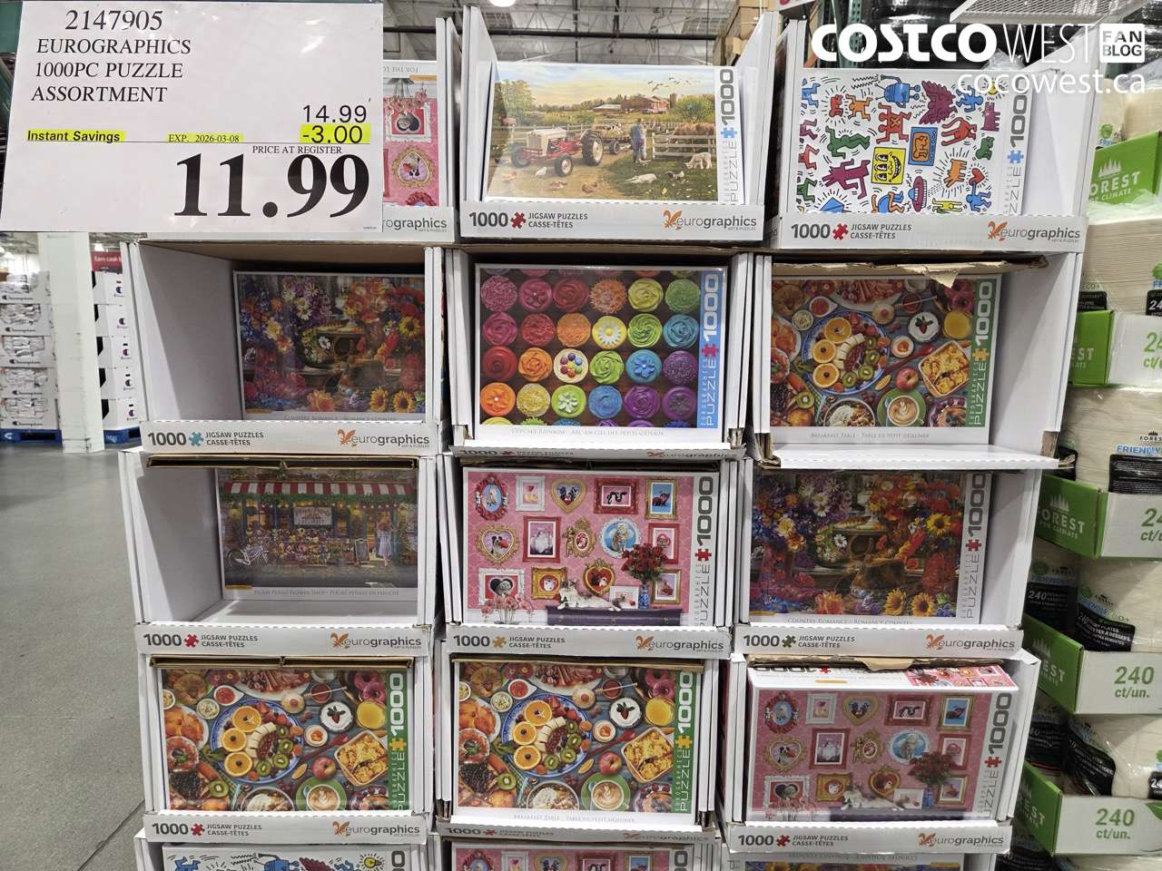 2147905 EUROGRAPHICS 1000PC PUZZLE ASSORTMENT ($3.00 INSTANT SAVINGS EXPIRES ON 2026-03-08) $11.99