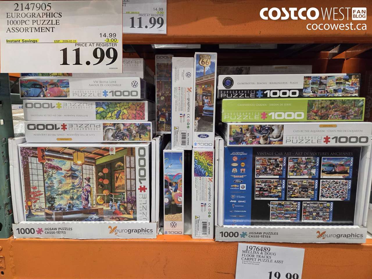 2147905 EUROGRAPHICS 100PC PUZZLE ASSORTMENT ($3.00 INSTANT SAVINGS EXPIRES ON 2026-02-22) $11.99