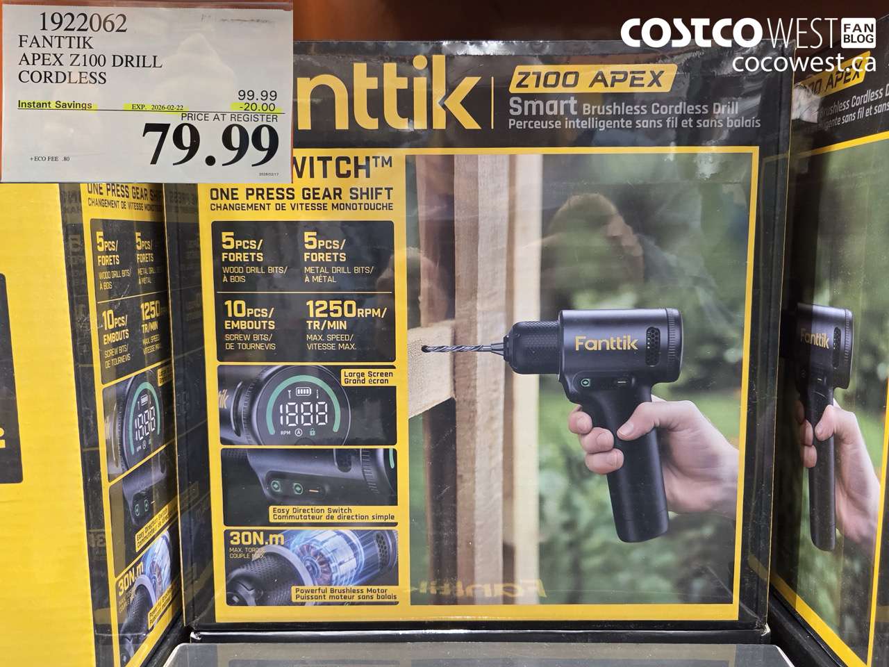 1922062 FANTIK APEX Z100 DRILL CORDLESS ($20.00 INSTANT SAVINGS EXPIRES ON 2026-02-22) $79.99