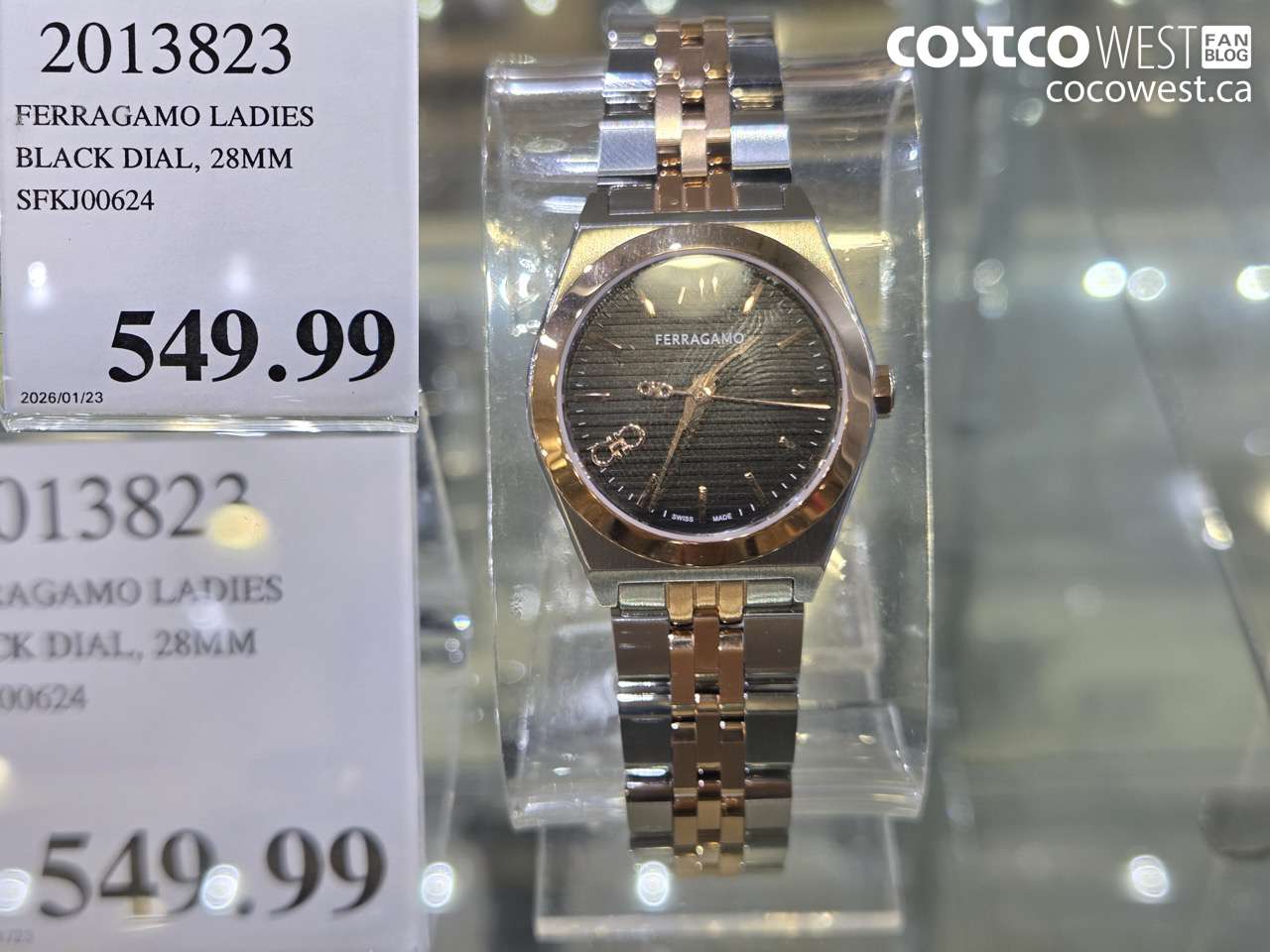 2013823 FERRAGAMO LADIES BLACK DIAL, 28MM SFKJ00624 $549.99