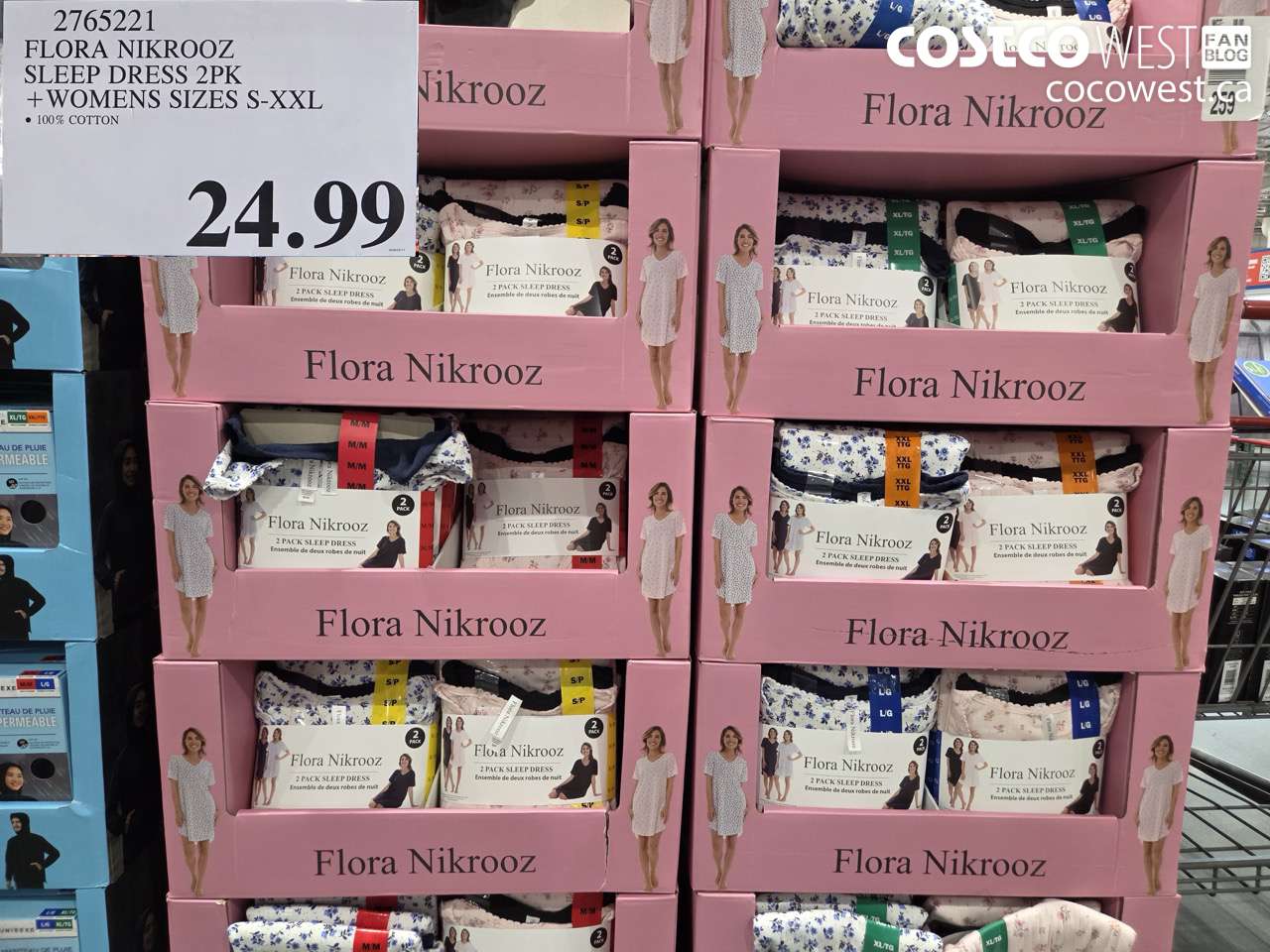 2765221 FLORA NIKROOZ SLEEP DRESS 2PK + WOMENS SIZES S-XXL $24.99