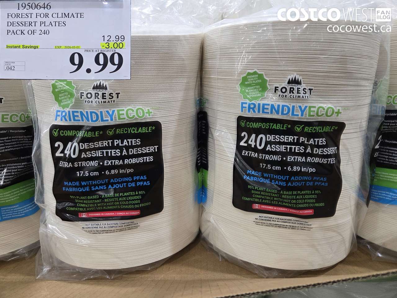 1950646 FOREST FOR CLIMATE DESSERT PLATES PACK OF 240 ($3.00 INSTANT SAVINGS EXPIRES ON 2026-03-01) $9.99