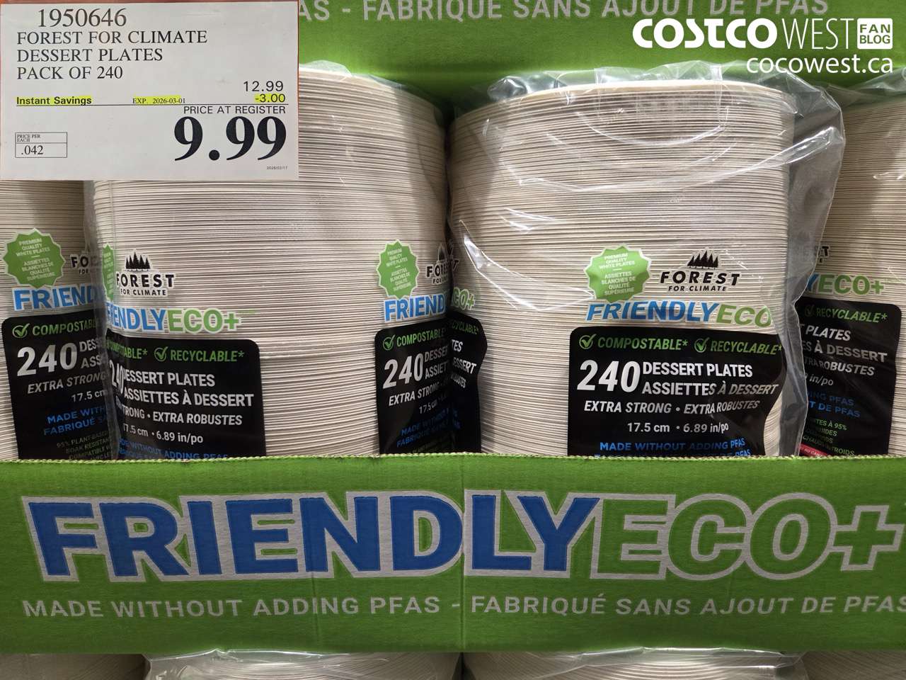 1950646 FOREST FOR CLIMATE DESSERT PLATES PACK OF 240 ($3.00 INSTANT SAVINGS EXPIRES ON 2026-03-01) $9.99