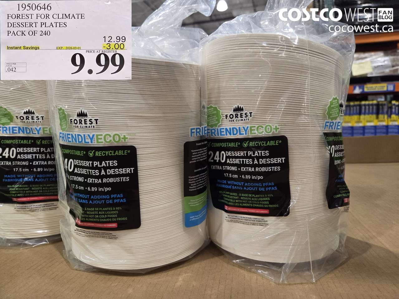 1950646 FOREST FOR CLIMATE DESSERT PLATES PACK OF 240 ($3.00 INSTANT SAVINGS EXPIRES ON 2026-03-01) $9.99