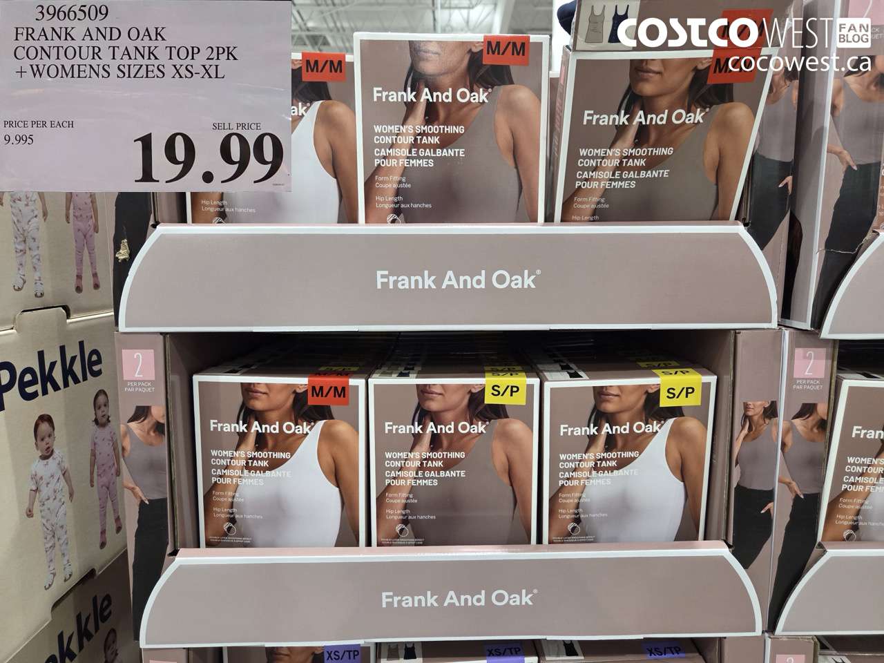 3966509 FRANK AND OAK CONTOUR TANK TOP 2PK + WOMENS SIZES XS-XL $19.99