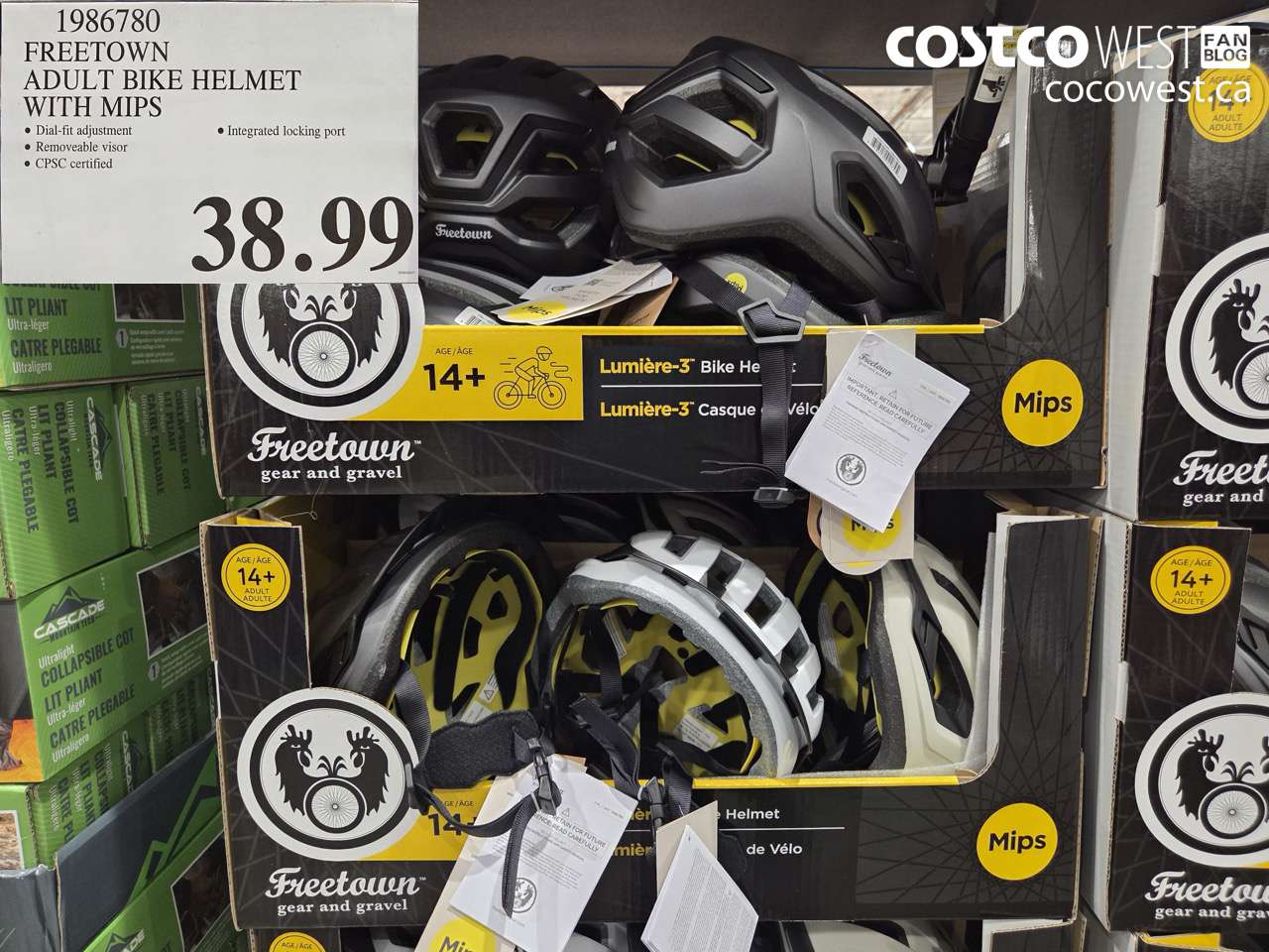 1986780 FREETOWN ADULT BIKE HELMET WITH MIPS $38.99