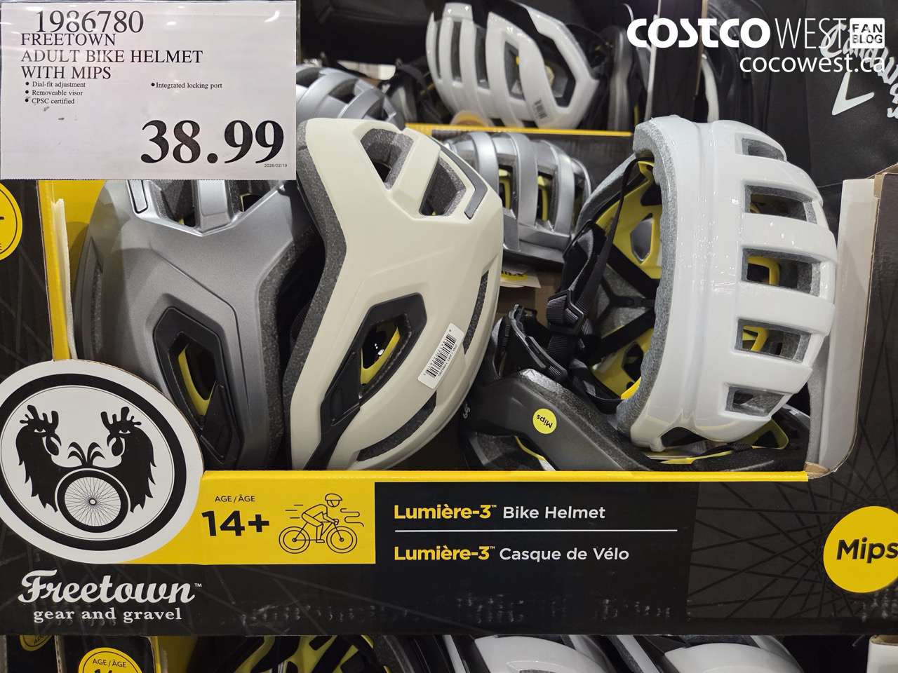 1986780 FREETOWN ADULT BIKE HELMET WITH MIPS $38.99