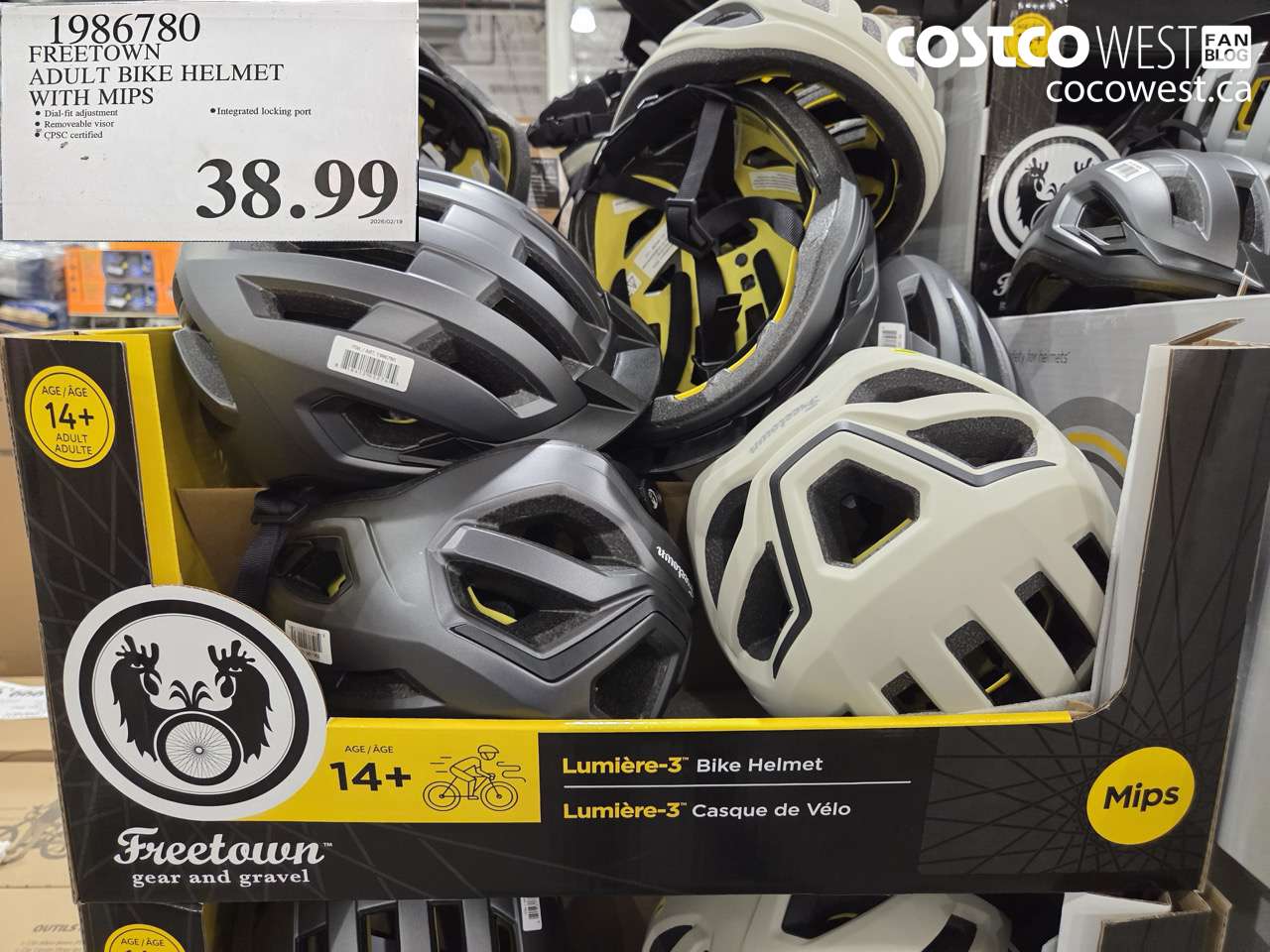 1986780 FREETOWN ADULT BIKE HELMET WITH MIPS $38.99