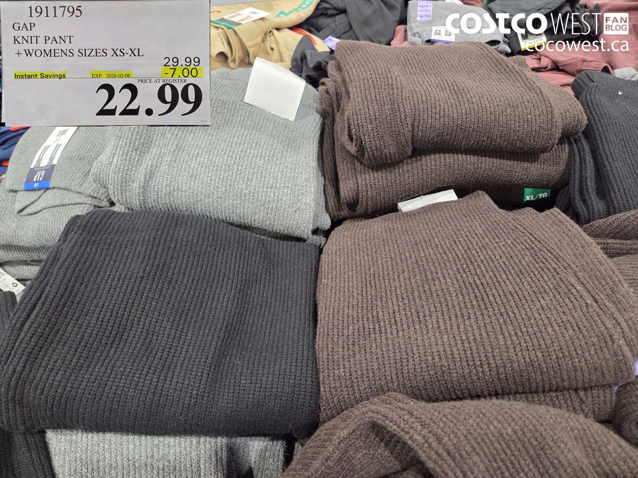 1911795 GAP KNIT PANT + WOMENS SIZES XS-XL ($7.00 INSTANT SAVINGS EXPIRES ON 2026-02-08) $22.99