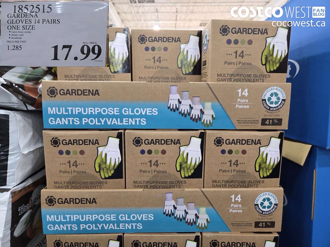 1852515 GARDENA GLOVES 14 PAIRS ONE SIZE $17.99