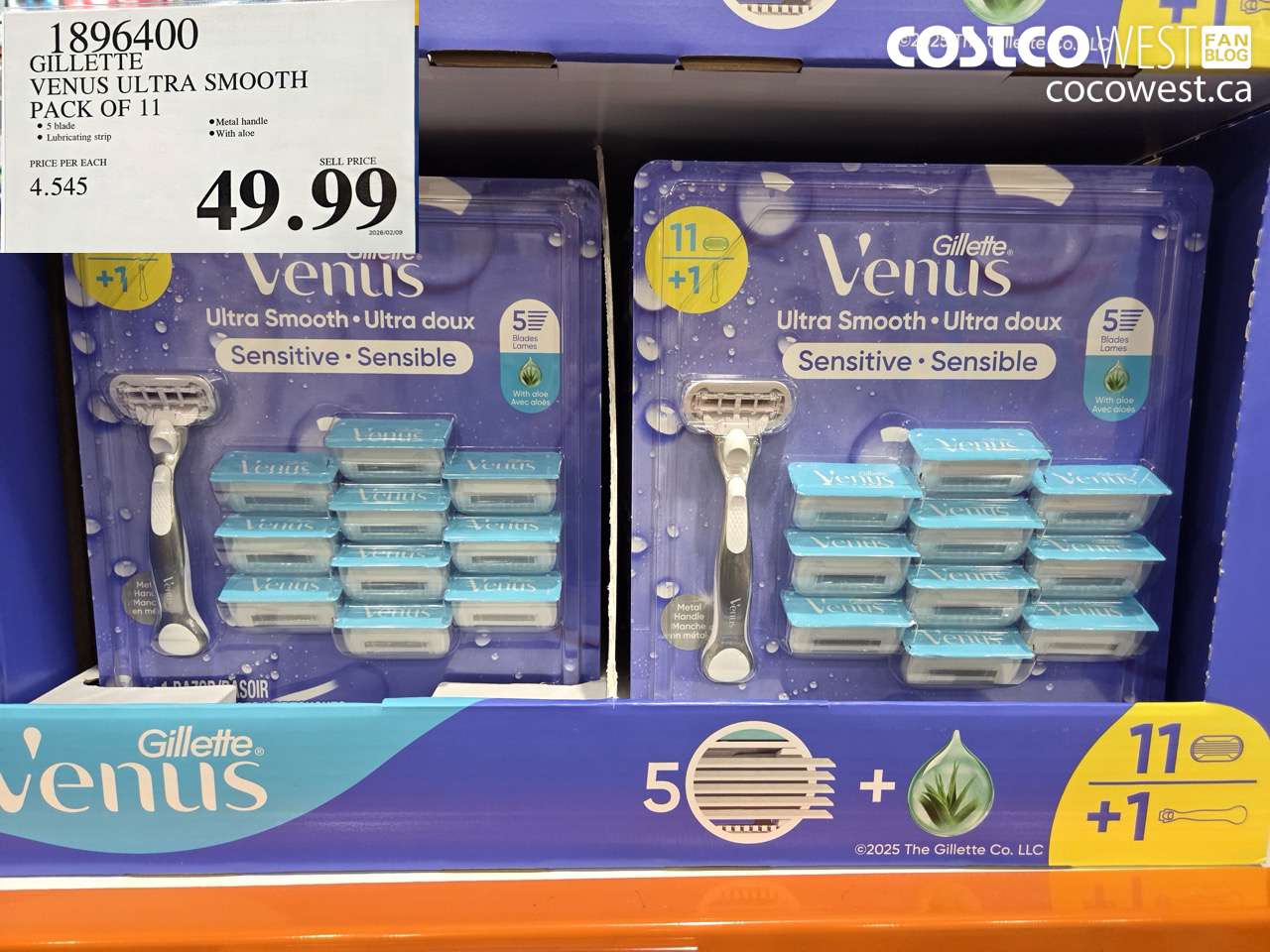 1896400 GILLETTE VENUS ULTRA SMOOTH PACK OF 11 $49.99