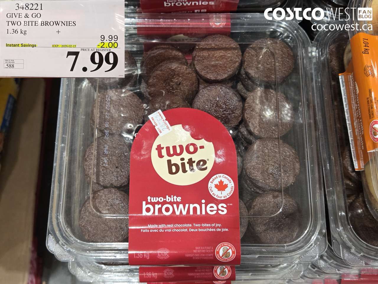 348221 GIVE & GO TWO BITE BROWNIES ($2.00 INSTANT SAVINGS EXPIRES ON 2026-02-15) $7.99