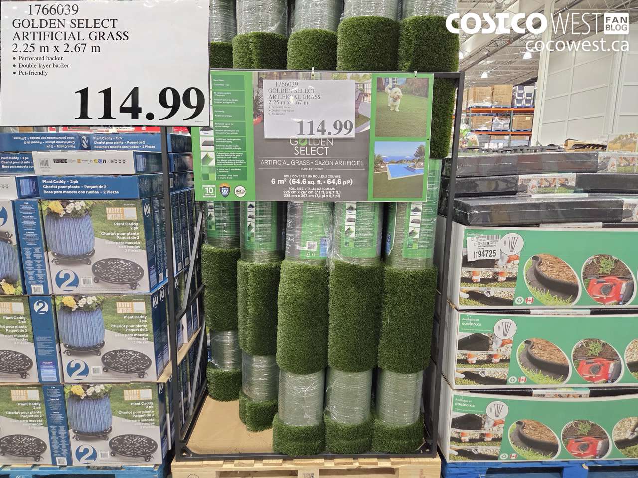 1766039 GOLDEN SELECT ARTIFICIAL GRASS 2.25 M X 2.67 M $114.99