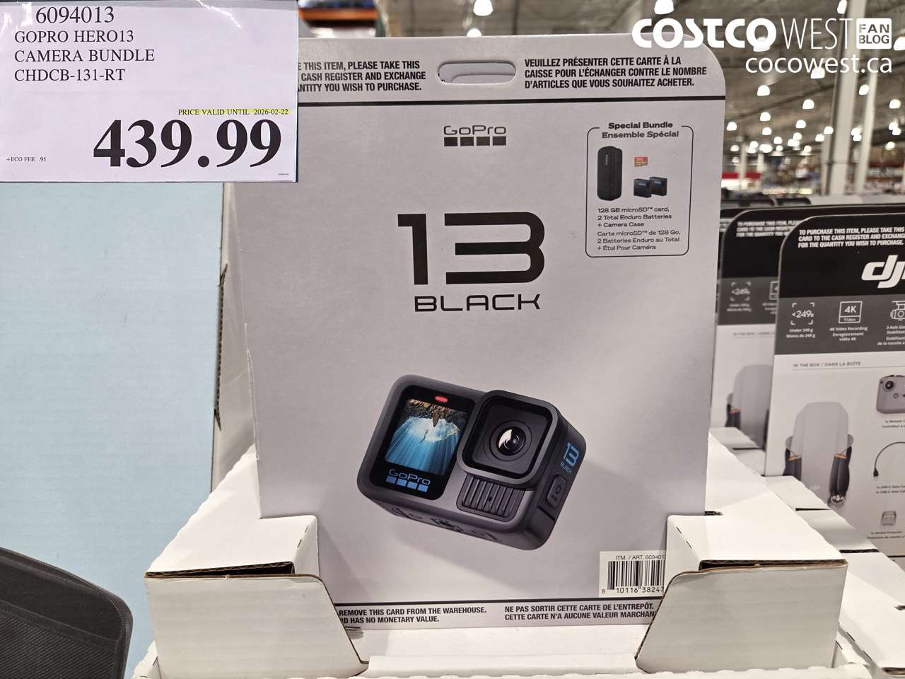 6094013 GOPRO HERO13 CAMERA BUNDLE CHDCB-131-RT (EXPIRES ON 2026-02-22) $439.99