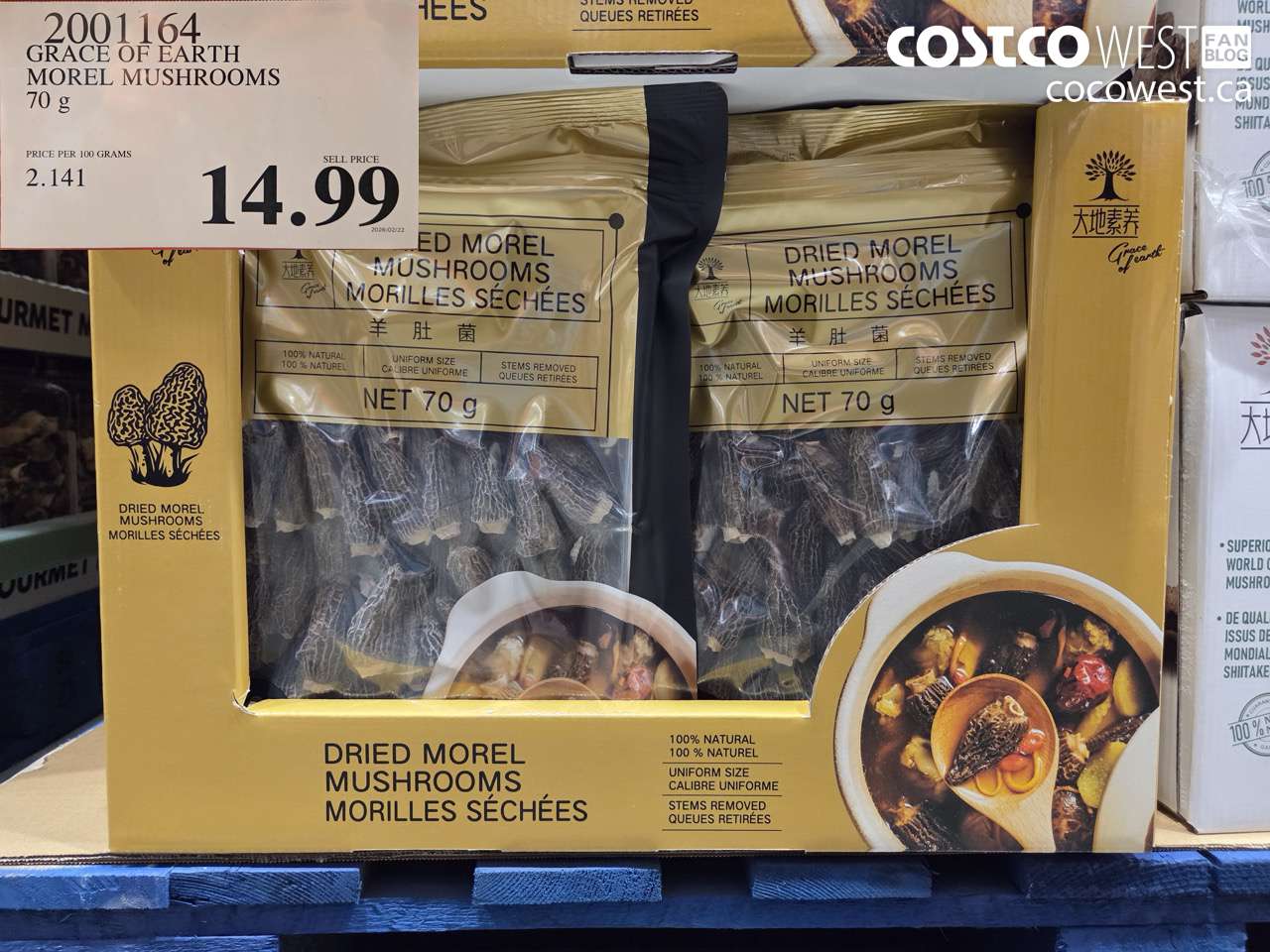 20011164 GRACE OF EARTH MOREL MUSHROOMS 70 G $14.99